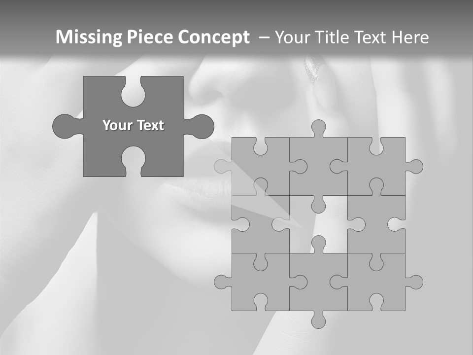 A Woman Covering Her Eyes With Her Hands PowerPoint Template