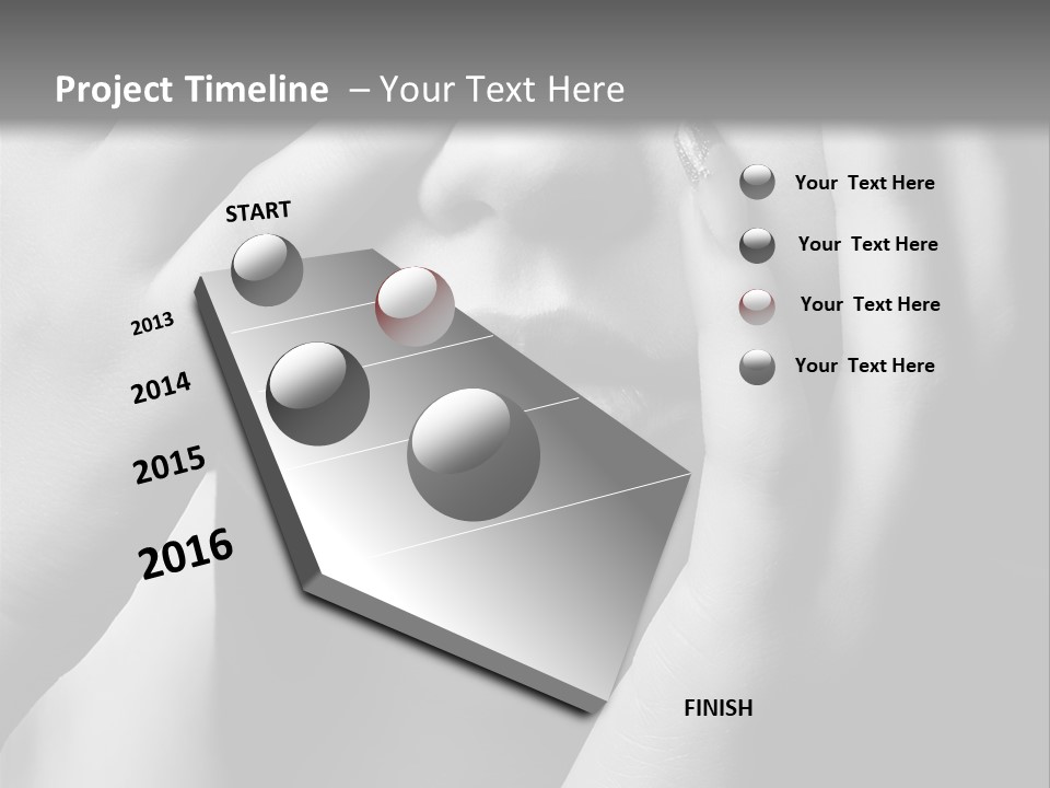 A Woman Covering Her Eyes With Her Hands PowerPoint Template