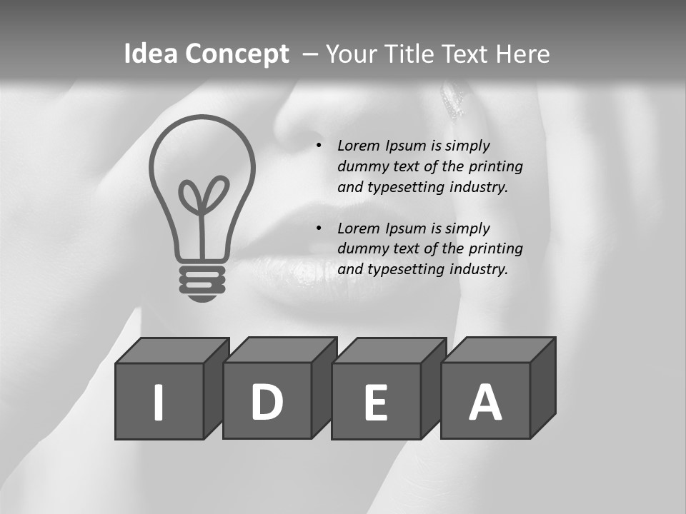 A Woman Covering Her Eyes With Her Hands PowerPoint Template