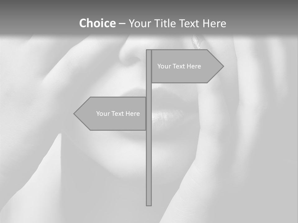 A Woman Covering Her Eyes With Her Hands PowerPoint Template