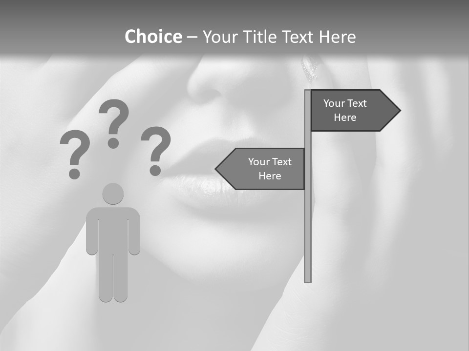 A Woman Covering Her Eyes With Her Hands PowerPoint Template