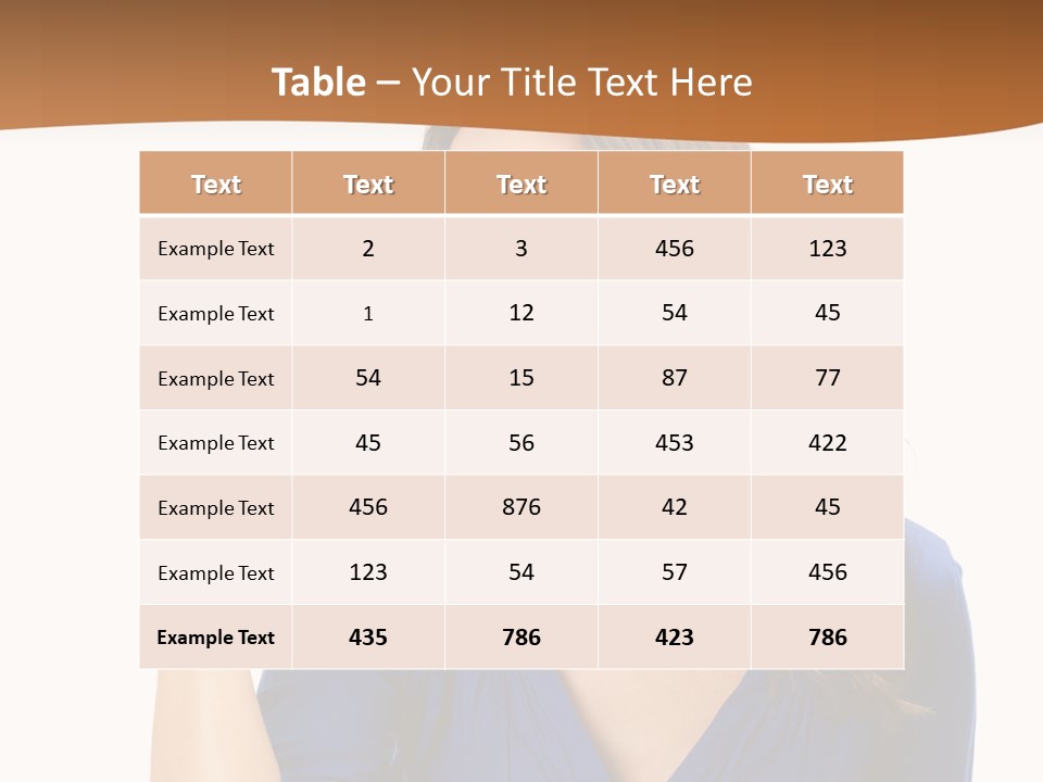 A Woman In A Blue Shirt Is Pointing At Something PowerPoint Template