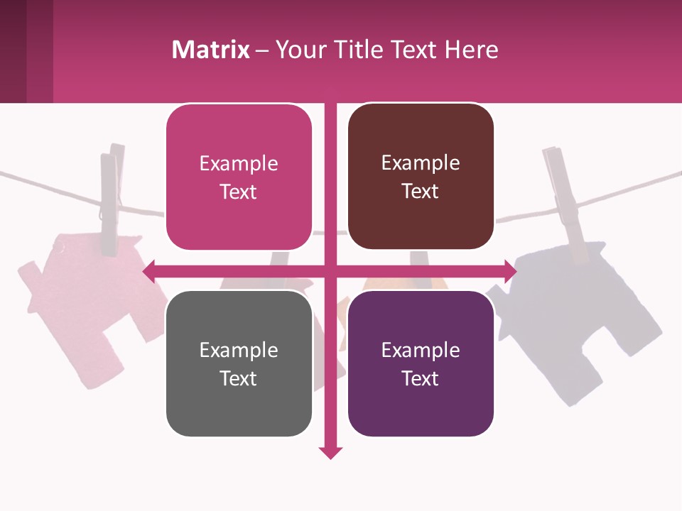 A Line Of Clothes Hanging From A Clothes Line PowerPoint Template