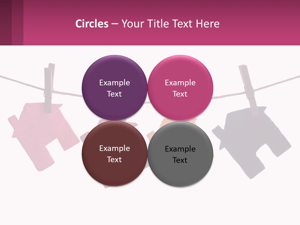 A Line Of Clothes Hanging From A Clothes Line PowerPoint Template