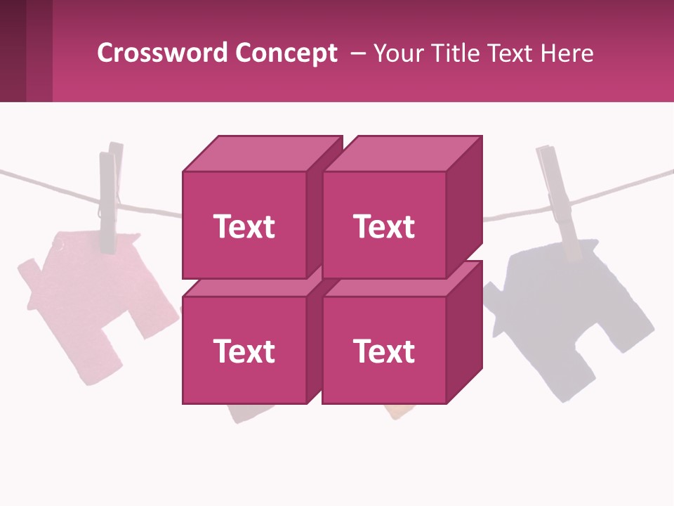 A Line Of Clothes Hanging From A Clothes Line PowerPoint Template