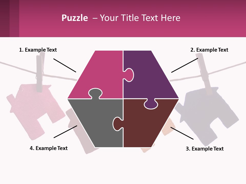 A Line Of Clothes Hanging From A Clothes Line PowerPoint Template