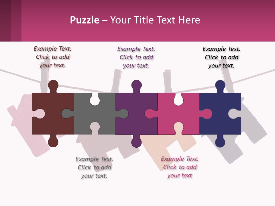 A Line Of Clothes Hanging From A Clothes Line PowerPoint Template