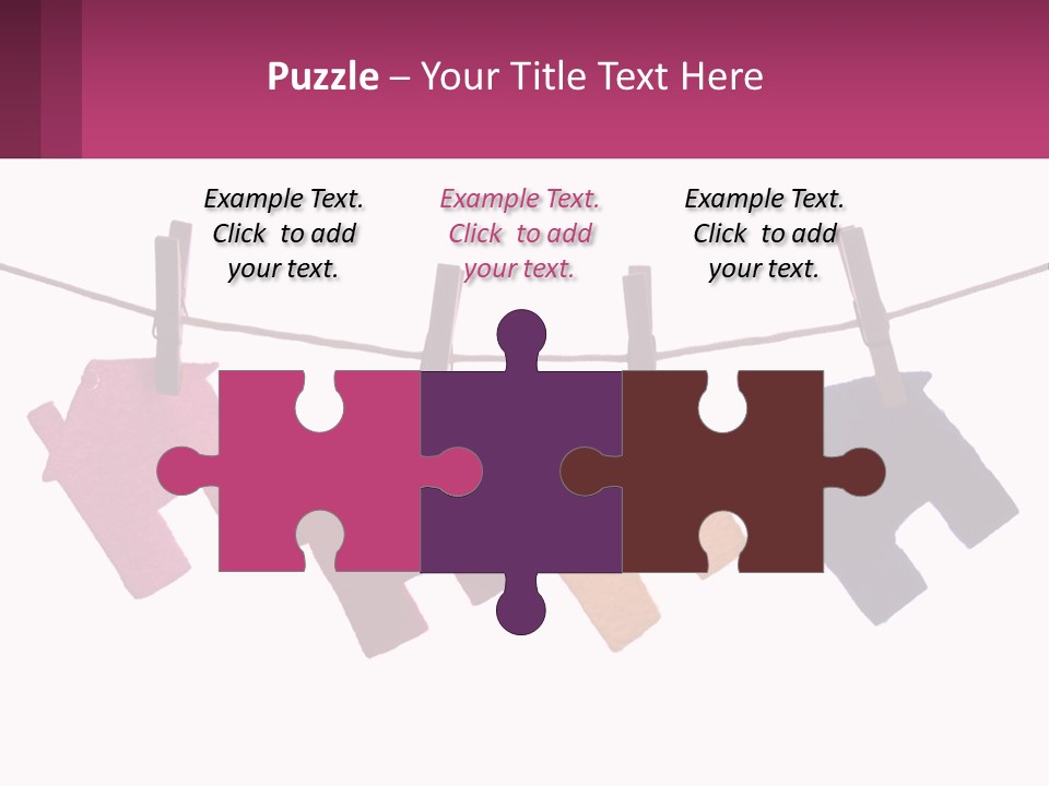 A Line Of Clothes Hanging From A Clothes Line PowerPoint Template