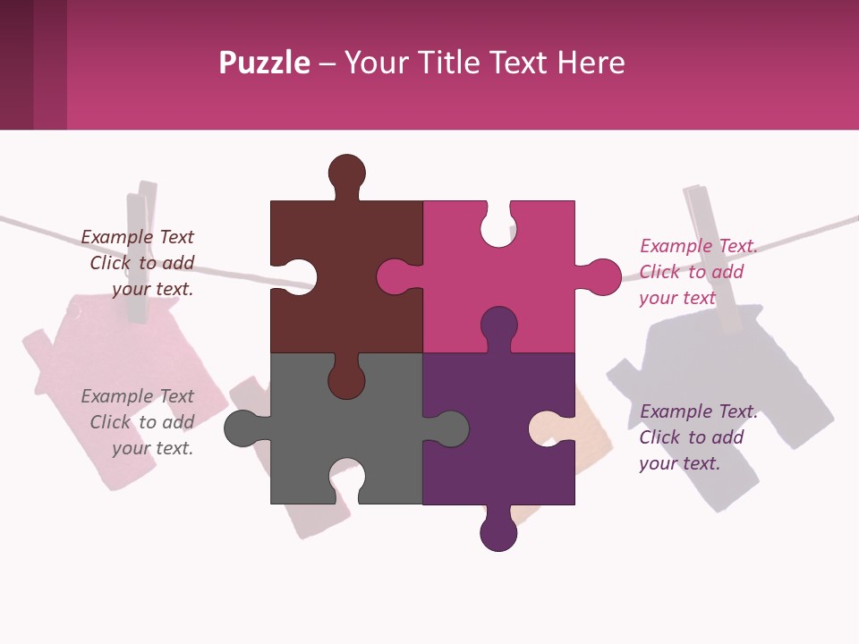 A Line Of Clothes Hanging From A Clothes Line PowerPoint Template