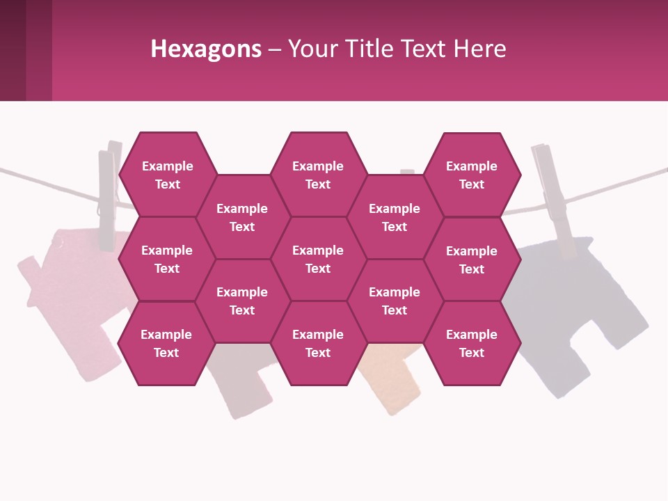 A Line Of Clothes Hanging From A Clothes Line PowerPoint Template