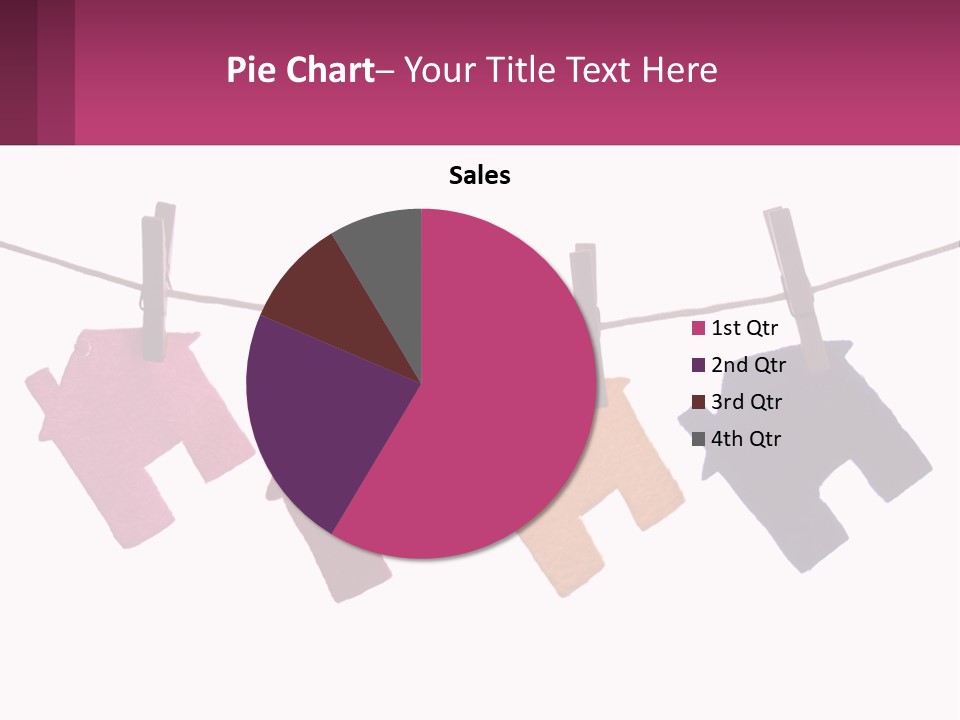 A Line Of Clothes Hanging From A Clothes Line PowerPoint Template