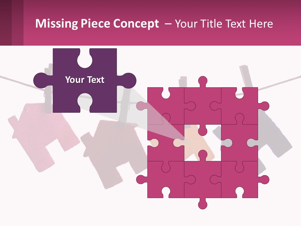 A Line Of Clothes Hanging From A Clothes Line PowerPoint Template