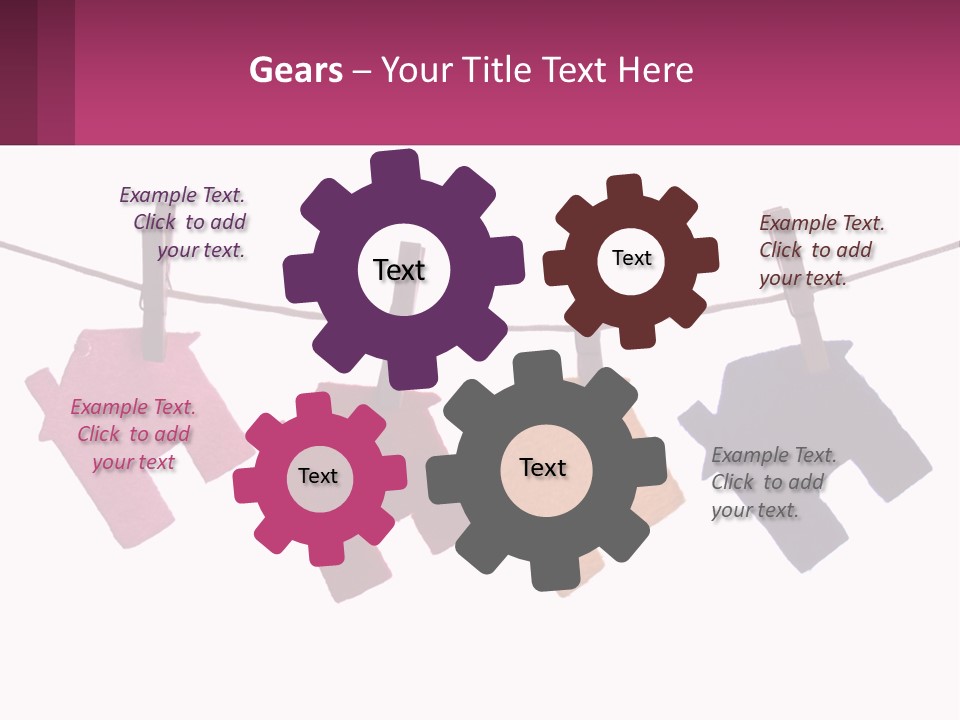 A Line Of Clothes Hanging From A Clothes Line PowerPoint Template