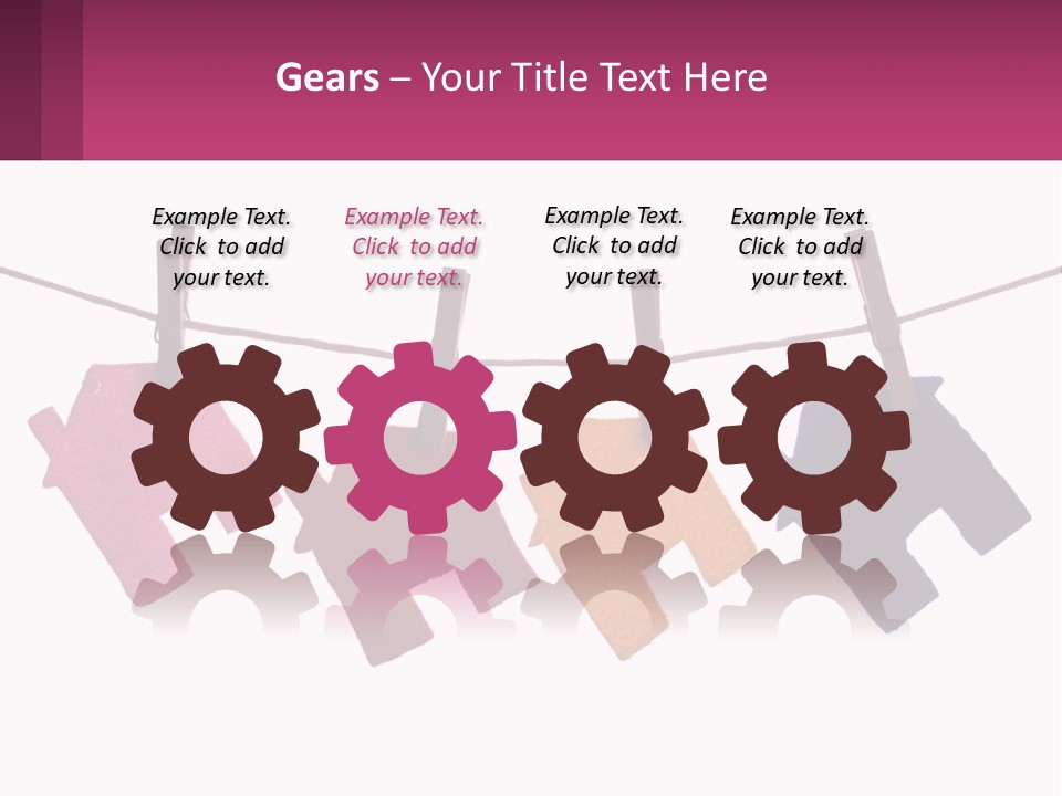 A Line Of Clothes Hanging From A Clothes Line PowerPoint Template