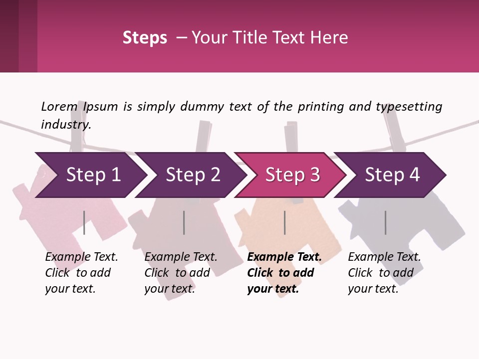 A Line Of Clothes Hanging From A Clothes Line PowerPoint Template