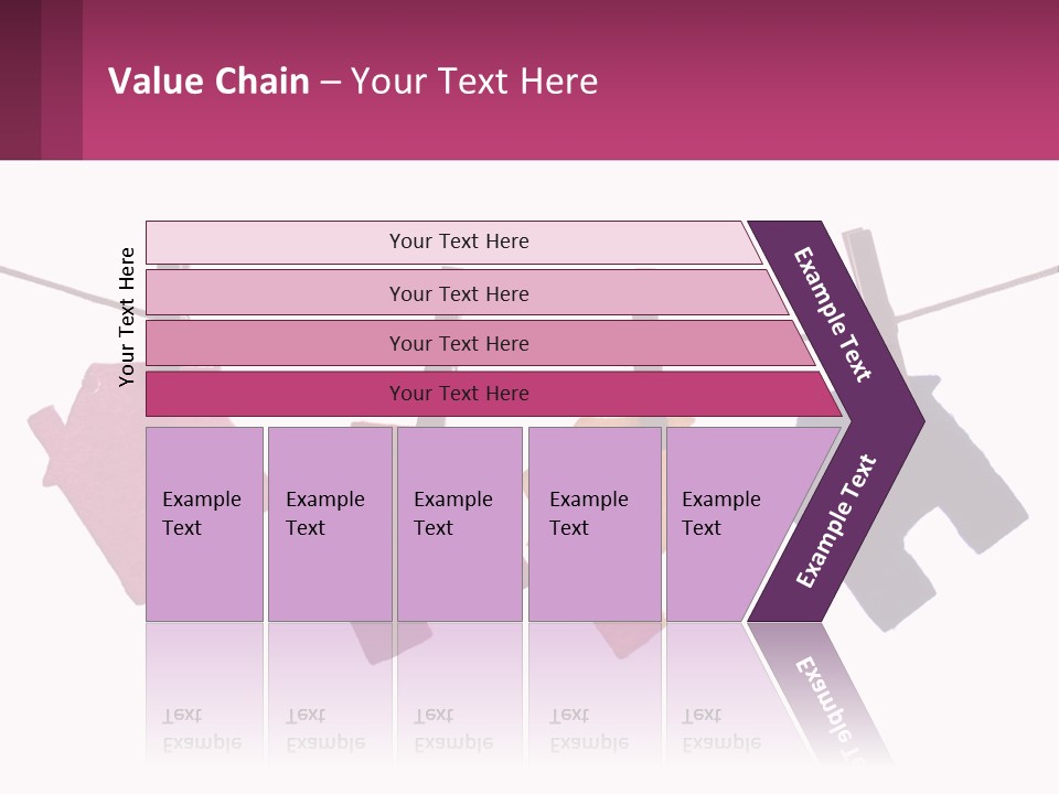 A Line Of Clothes Hanging From A Clothes Line PowerPoint Template