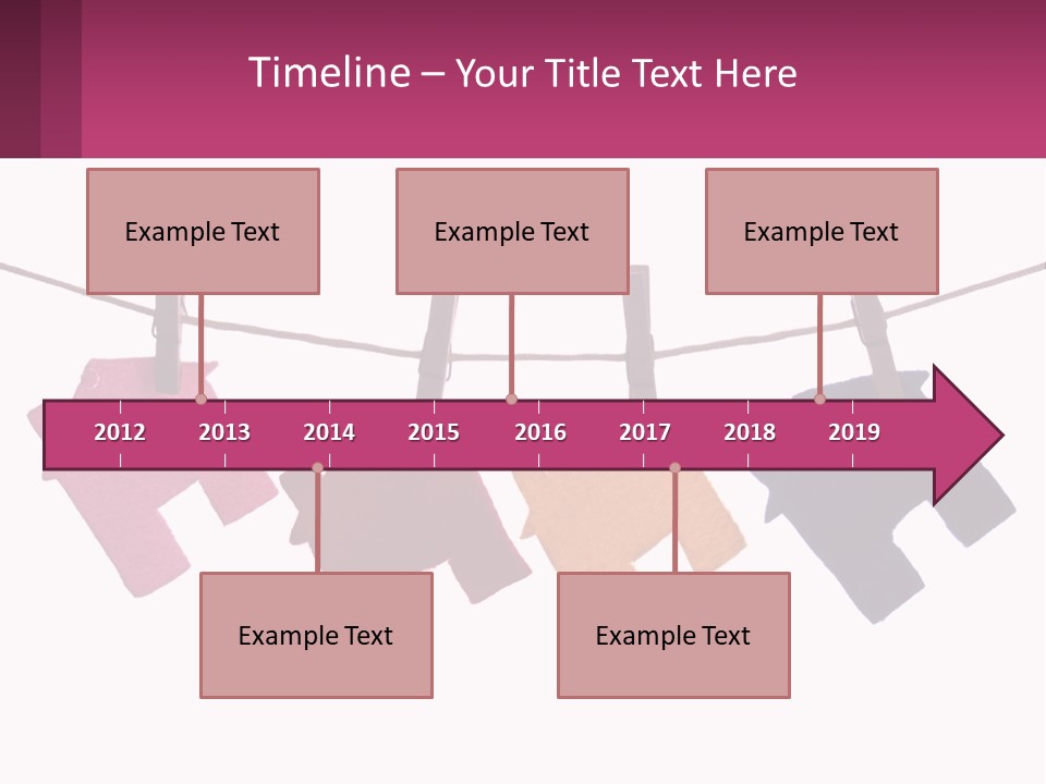 A Line Of Clothes Hanging From A Clothes Line PowerPoint Template