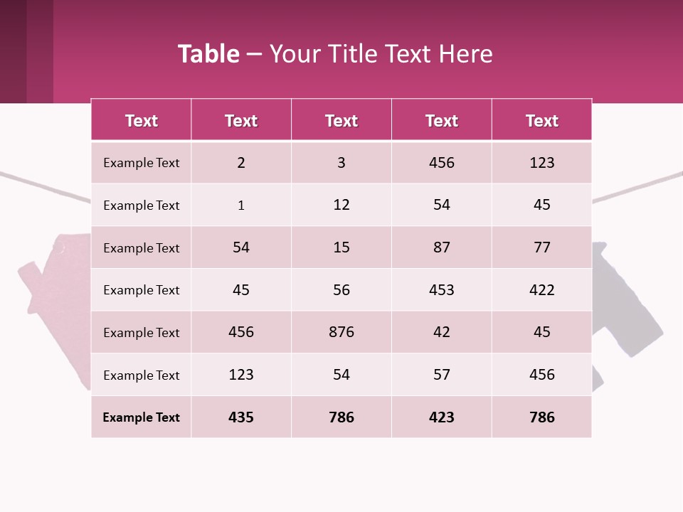 A Line Of Clothes Hanging From A Clothes Line PowerPoint Template