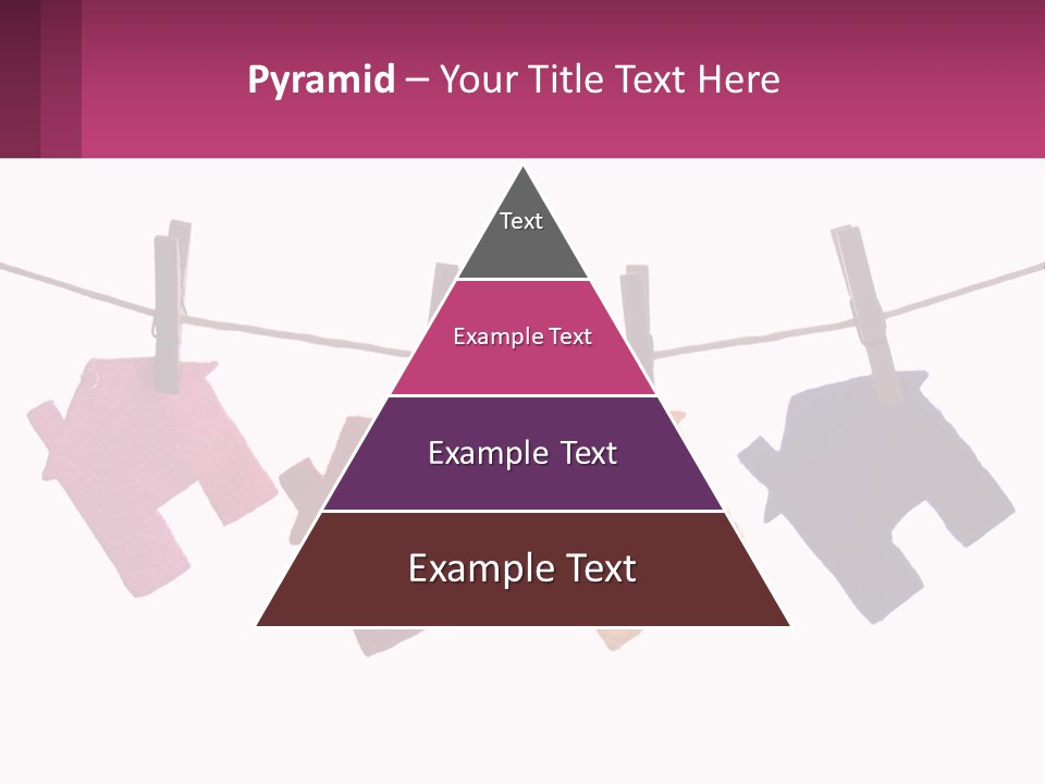 A Line Of Clothes Hanging From A Clothes Line PowerPoint Template