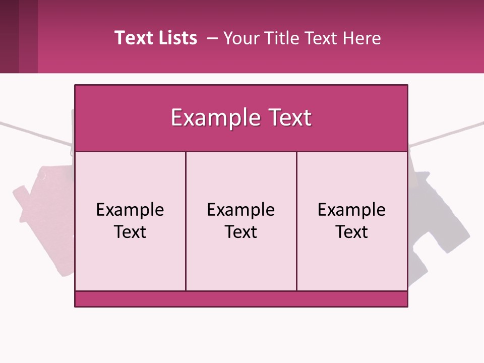 A Line Of Clothes Hanging From A Clothes Line PowerPoint Template
