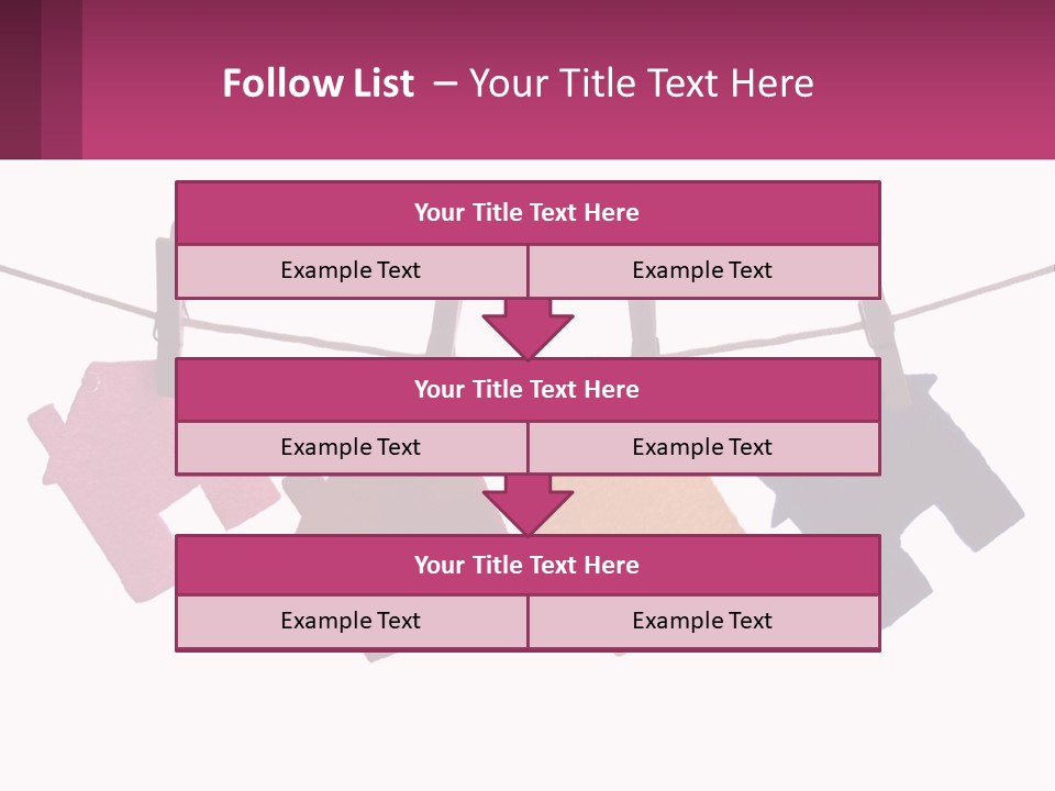 A Line Of Clothes Hanging From A Clothes Line PowerPoint Template
