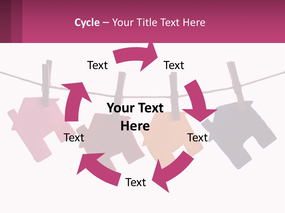 A Line Of Clothes Hanging From A Clothes Line PowerPoint Template