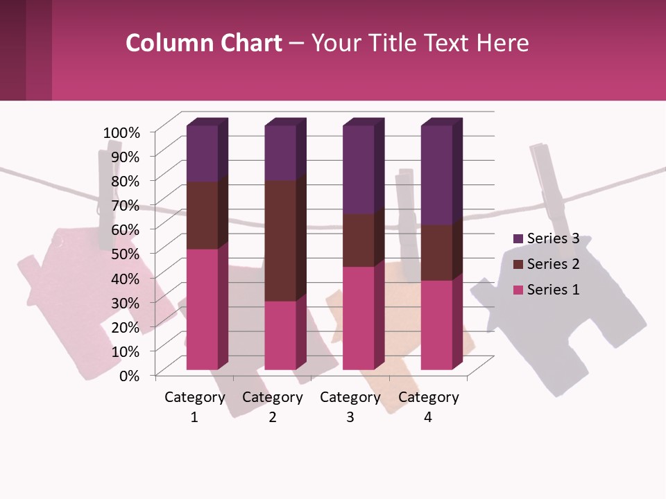A Line Of Clothes Hanging From A Clothes Line PowerPoint Template