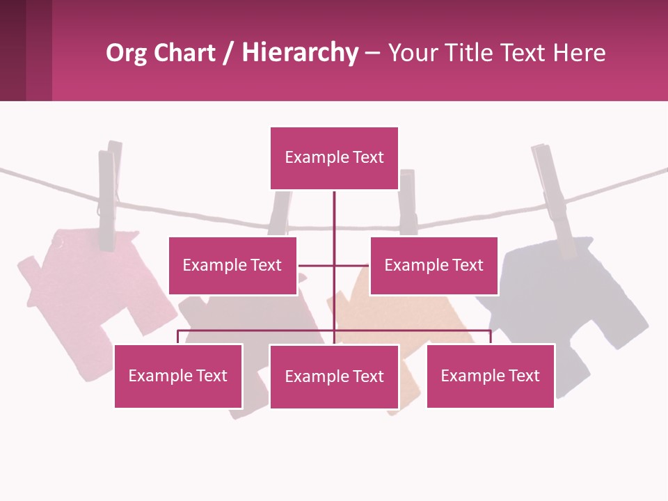 A Line Of Clothes Hanging From A Clothes Line PowerPoint Template