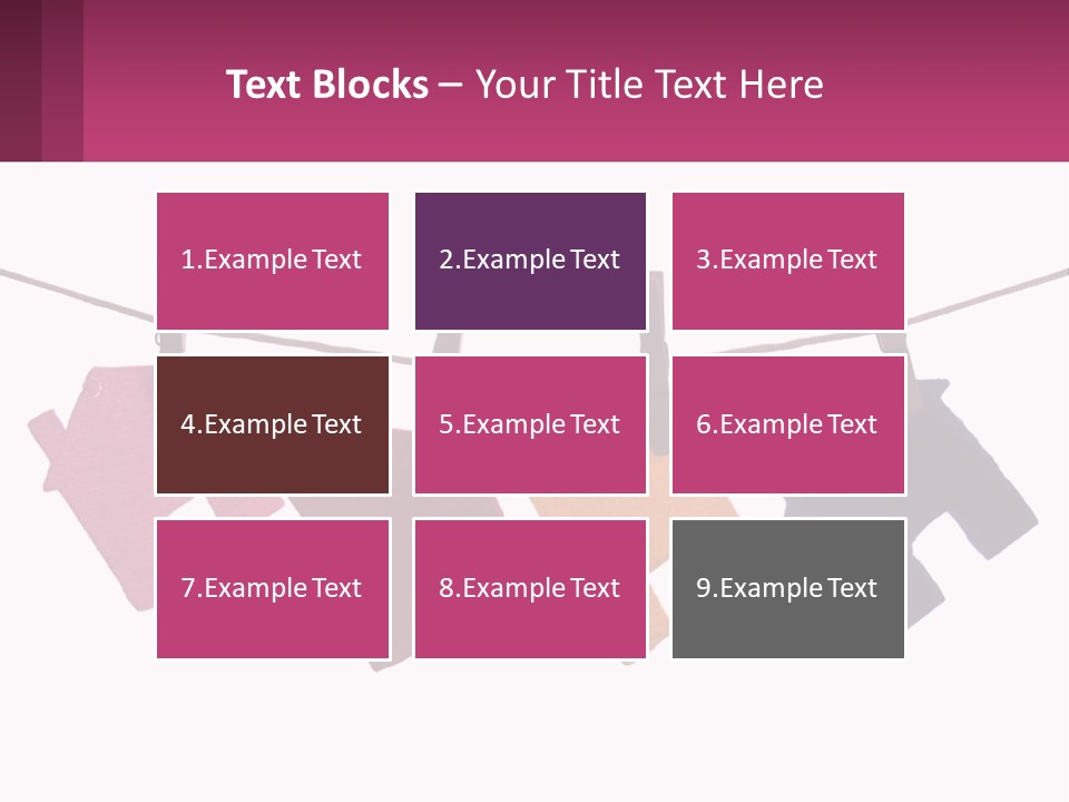 A Line Of Clothes Hanging From A Clothes Line PowerPoint Template