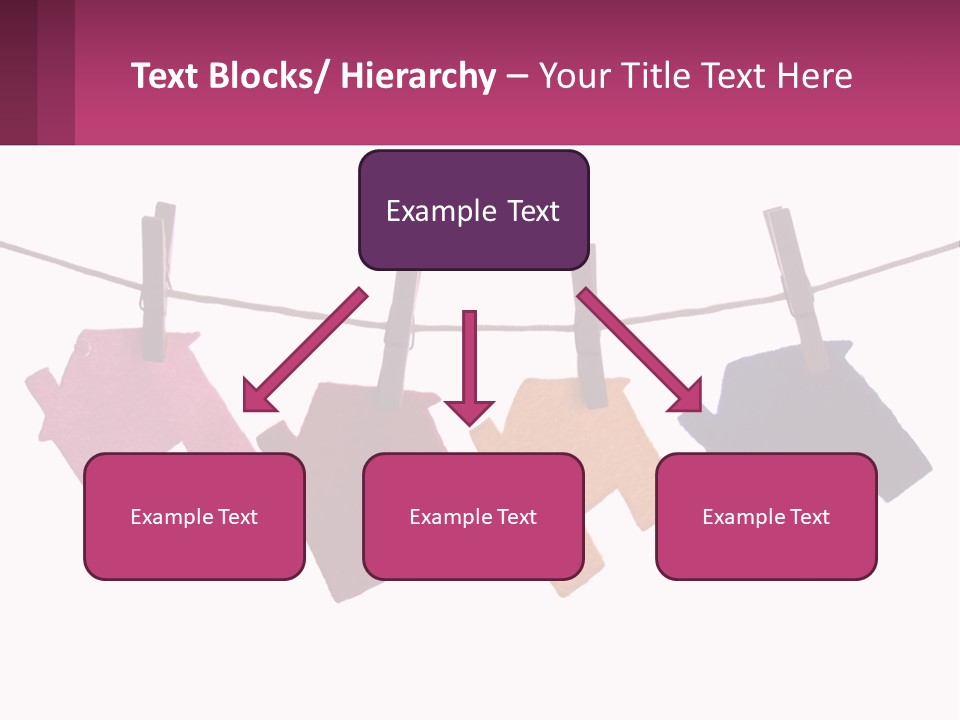 A Line Of Clothes Hanging From A Clothes Line PowerPoint Template