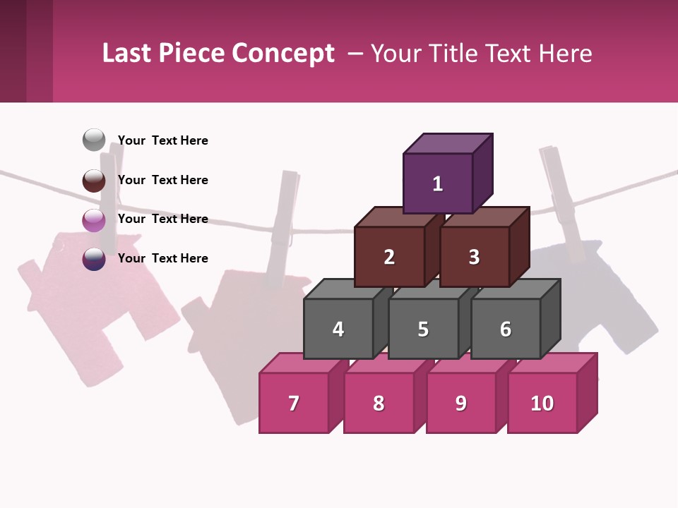 A Line Of Clothes Hanging From A Clothes Line PowerPoint Template