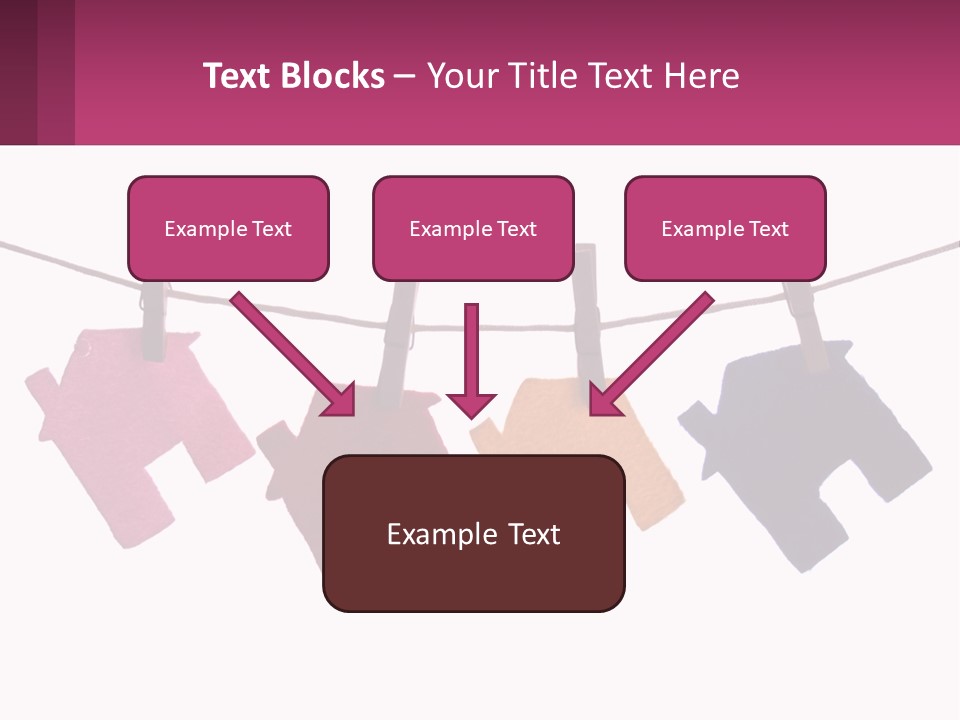 A Line Of Clothes Hanging From A Clothes Line PowerPoint Template