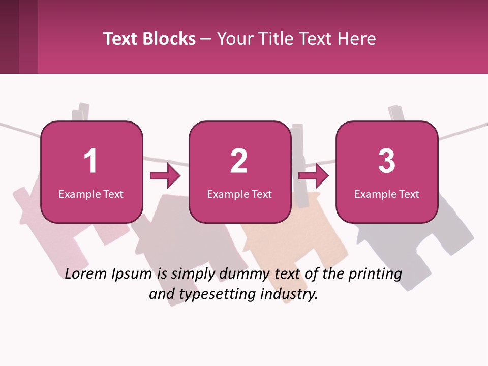 A Line Of Clothes Hanging From A Clothes Line PowerPoint Template