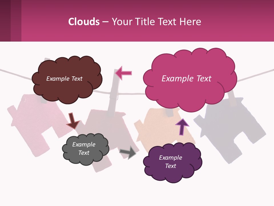 A Line Of Clothes Hanging From A Clothes Line PowerPoint Template