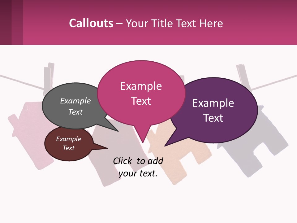 A Line Of Clothes Hanging From A Clothes Line PowerPoint Template