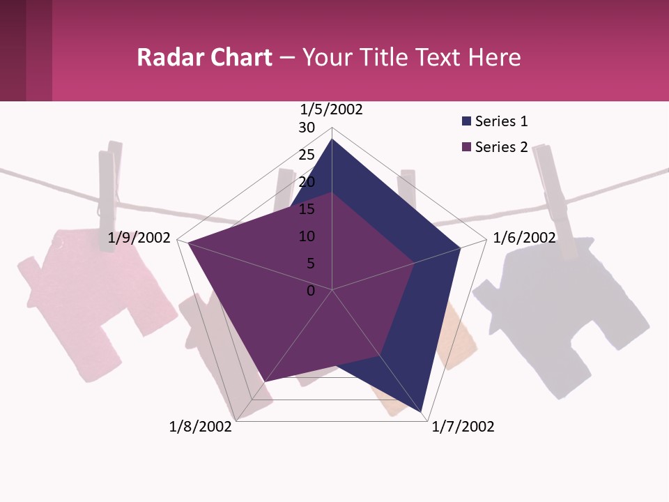 A Line Of Clothes Hanging From A Clothes Line PowerPoint Template