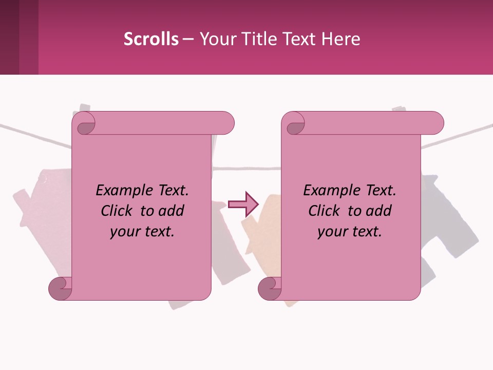 A Line Of Clothes Hanging From A Clothes Line PowerPoint Template