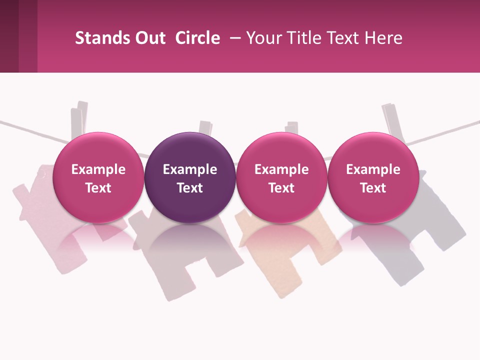 A Line Of Clothes Hanging From A Clothes Line PowerPoint Template