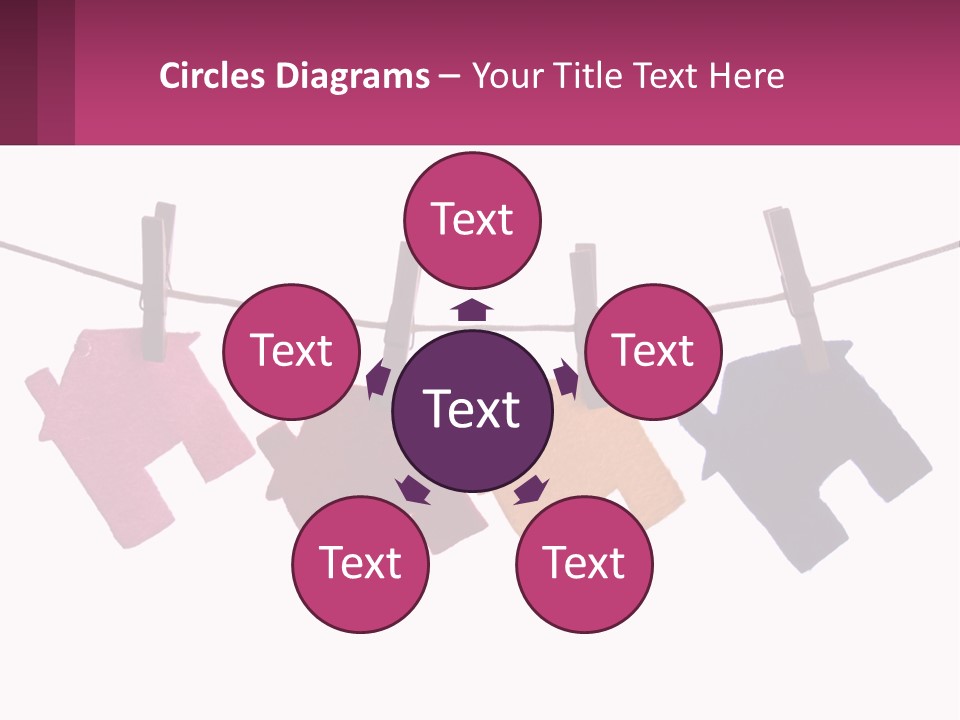 A Line Of Clothes Hanging From A Clothes Line PowerPoint Template