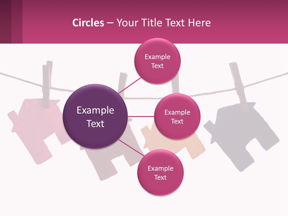 A Line Of Clothes Hanging From A Clothes Line PowerPoint Template