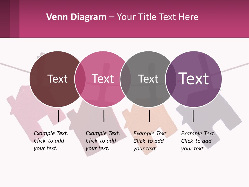 A Line Of Clothes Hanging From A Clothes Line PowerPoint Template