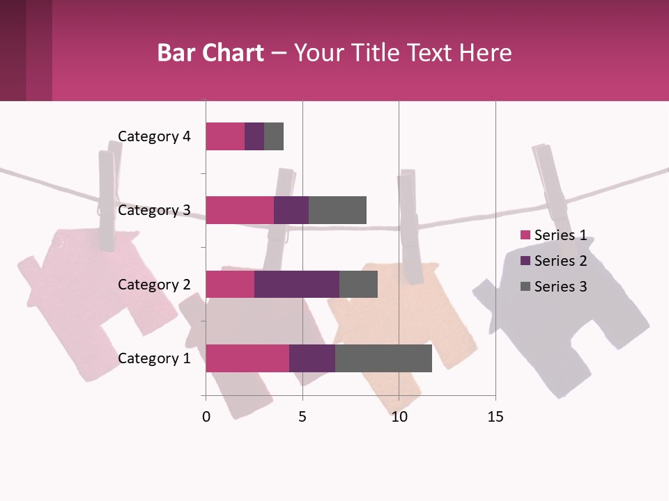 A Line Of Clothes Hanging From A Clothes Line PowerPoint Template