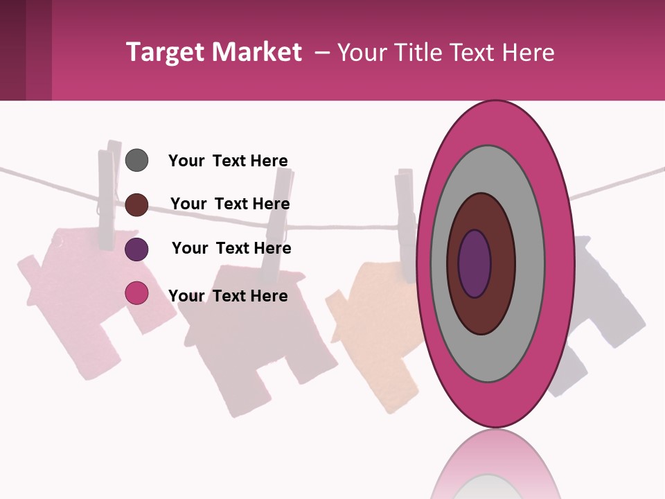 A Line Of Clothes Hanging From A Clothes Line PowerPoint Template