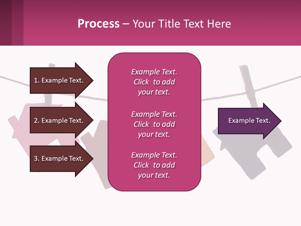 A Line Of Clothes Hanging From A Clothes Line PowerPoint Template