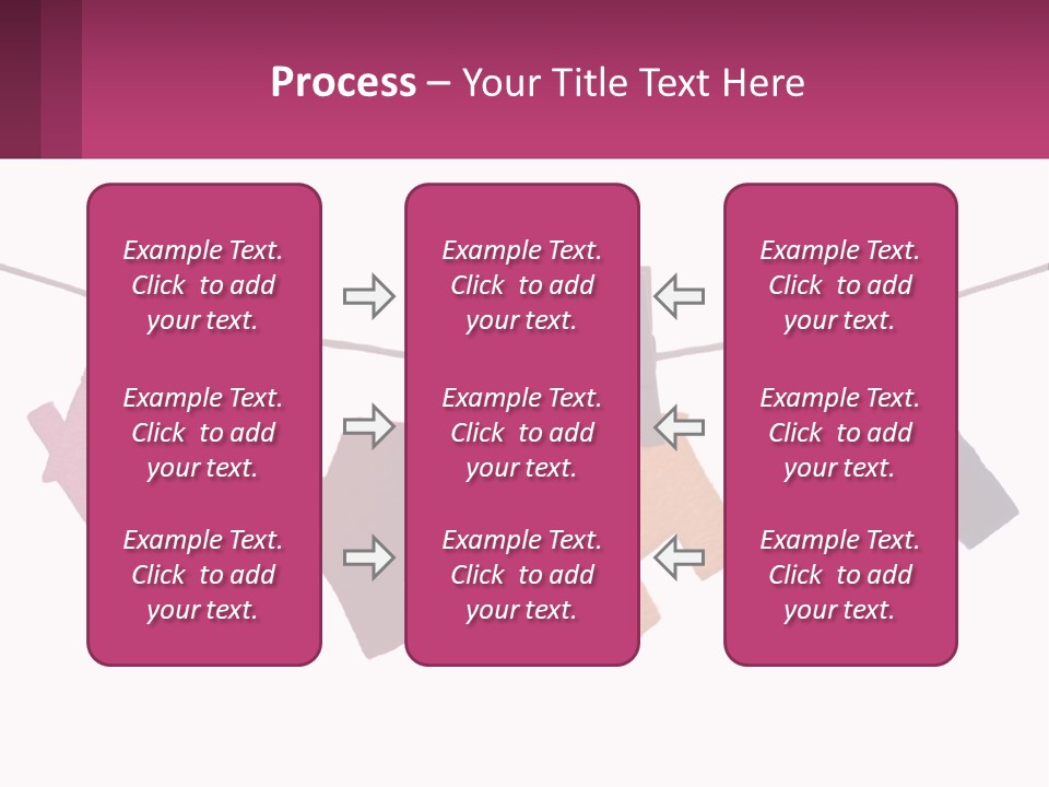 A Line Of Clothes Hanging From A Clothes Line PowerPoint Template