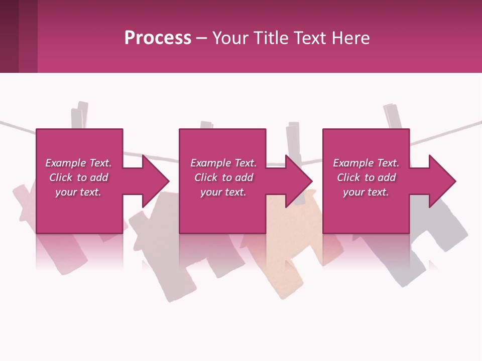 A Line Of Clothes Hanging From A Clothes Line PowerPoint Template