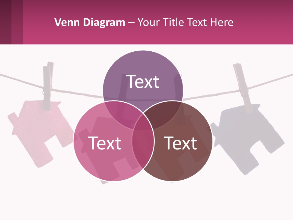 A Line Of Clothes Hanging From A Clothes Line PowerPoint Template