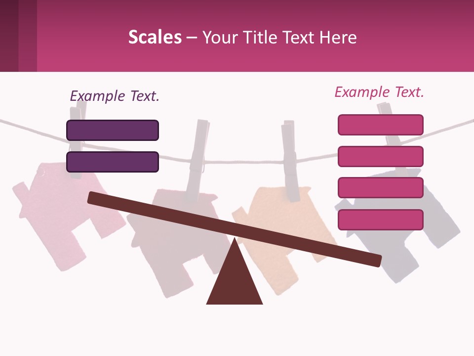 A Line Of Clothes Hanging From A Clothes Line PowerPoint Template