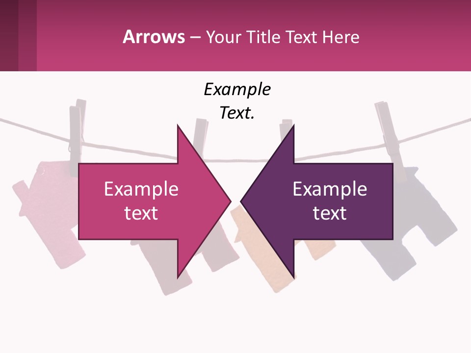 A Line Of Clothes Hanging From A Clothes Line PowerPoint Template