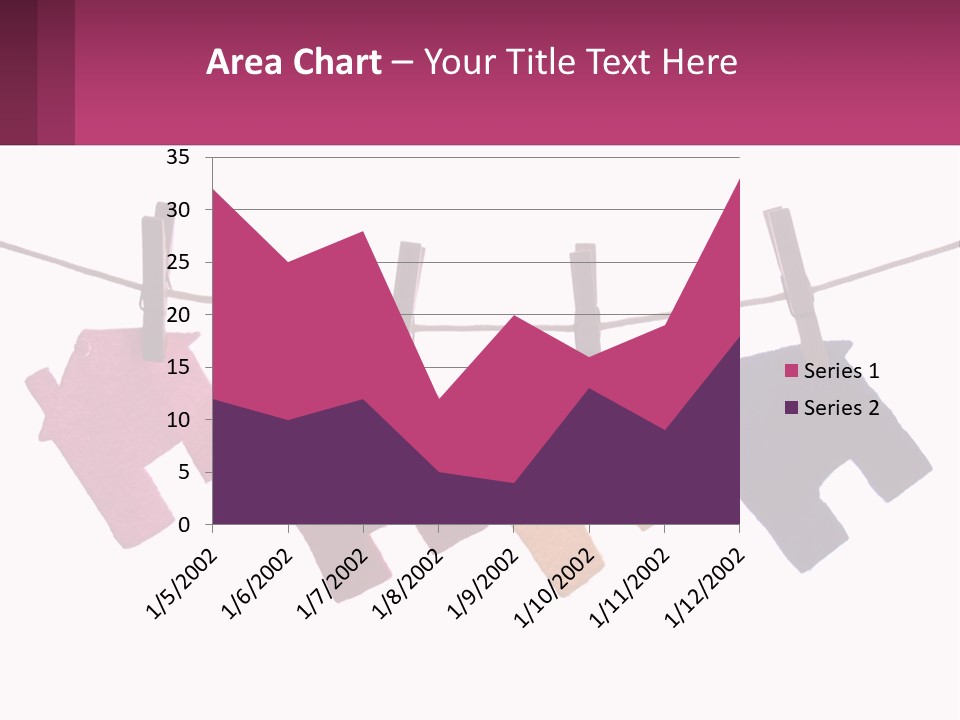 A Line Of Clothes Hanging From A Clothes Line PowerPoint Template